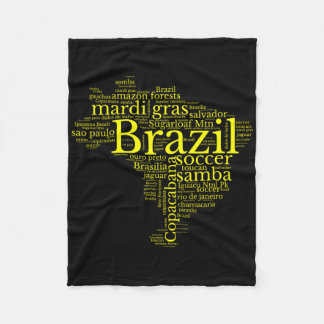 Brazil Map Brazilian Soccer Copacana Brasil Men Wo Fleecefilt