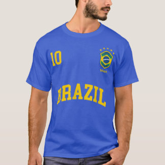 Brazil  Number 10 Brazilian Soccer Team Sports  T Shirt