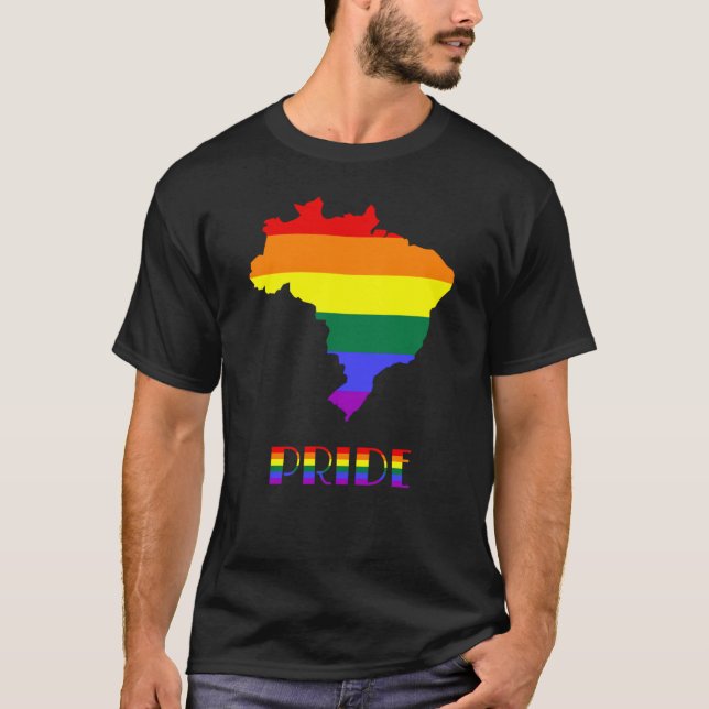 Brazil Pride LGBT Gay Pride Month Lesbian Unisex T Shirt (Framsida)