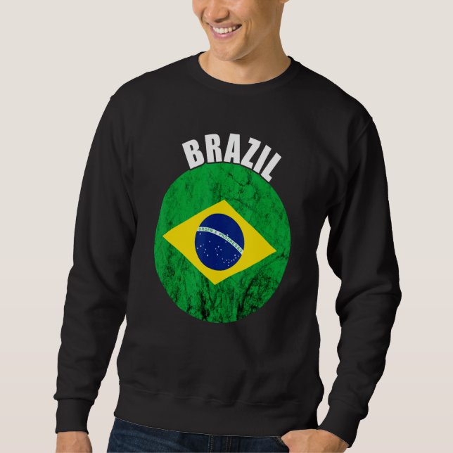 Brazil Progress Brasilian Brazilian Pride Brazilia Lång Ärmad Tröja (Framsida)