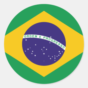 brazil runt klistermärke
