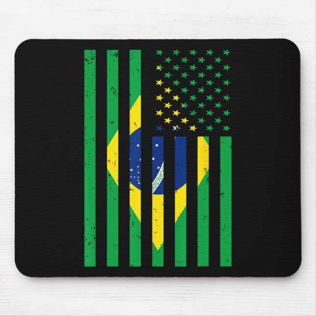 Brazil Shirt Brasil Soccer Usa America Flag Jersey Musmatta (Framsidan)