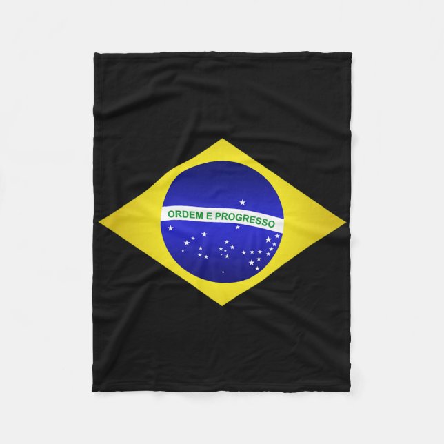 Brazil Shirt Brazilian Soccer Footll Brazilian Fla Fleecefilt (Framsidan)