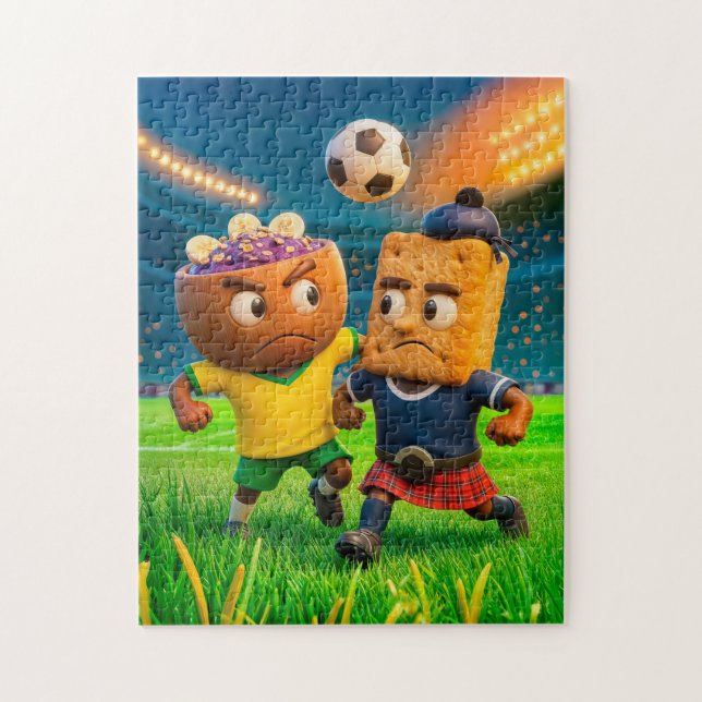 Brazilian açaí bowl versus Scottish shortbread soc Pussel (Vertikal)