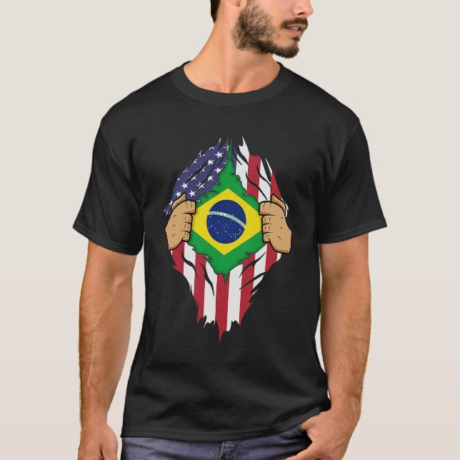 BRAZILIAN FLAG BRAZIL Men Women Kids T Shirt (Framsida)