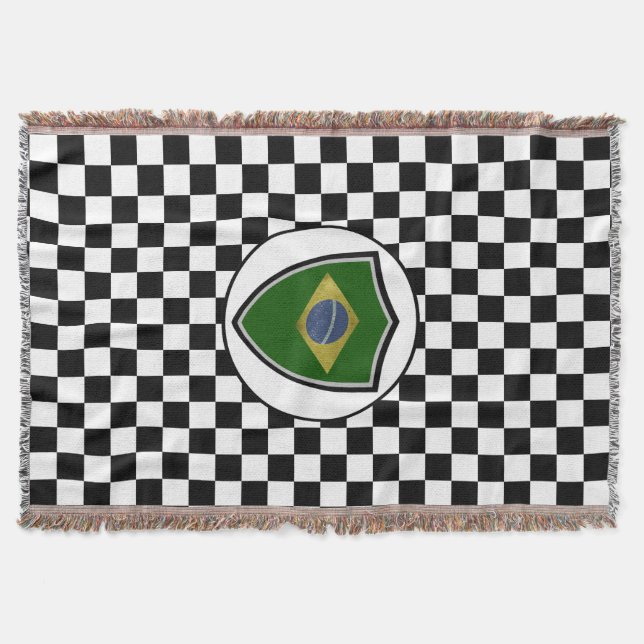 Brazilian flag throw blanket filt (Framsidan)