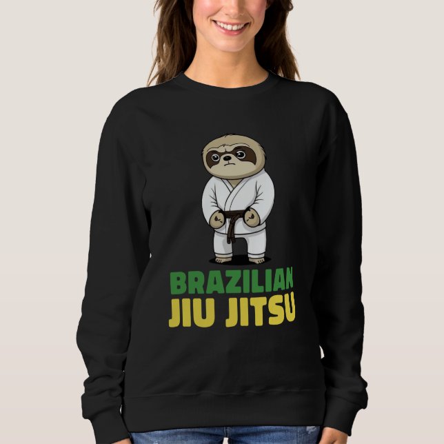 Brazilian Jiu Jitsu and Grappling Sloth T Shirt (Framsida)