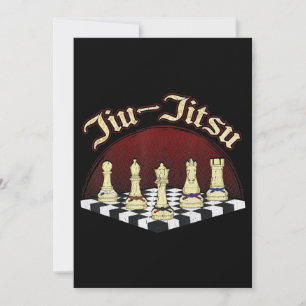brazilian jiu jitsu chess Black bälte Julkort