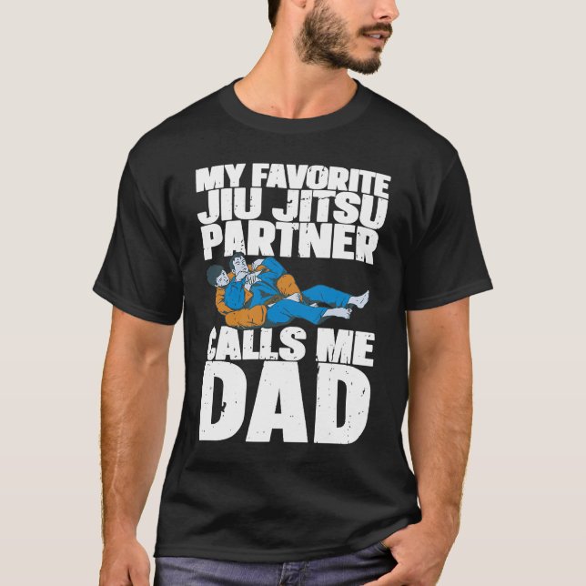 Brazilian Jiu Jitsu Dad BJJ Mixed Martial Jiu Jits T Shirt (Framsida)