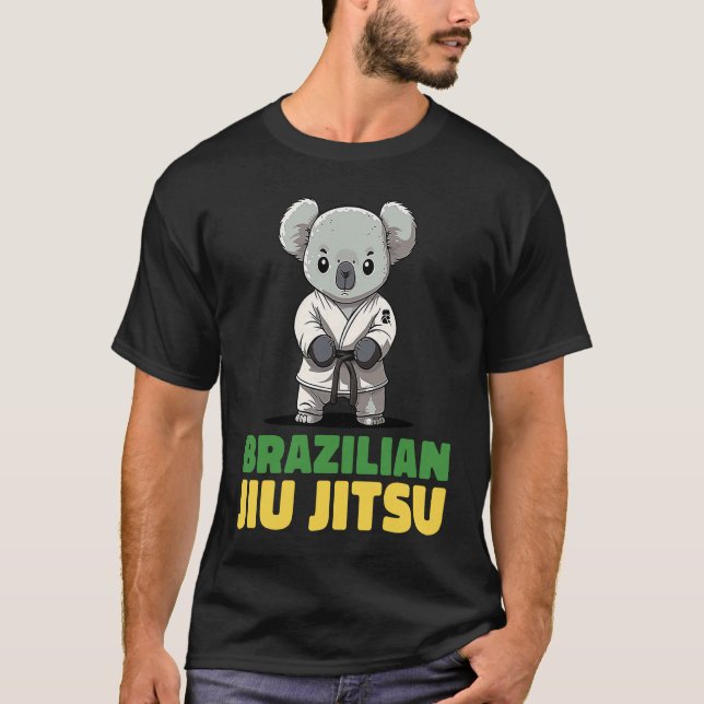Brazilian Jiu Jitsu Grappling Koala T Shirt (Framsida)