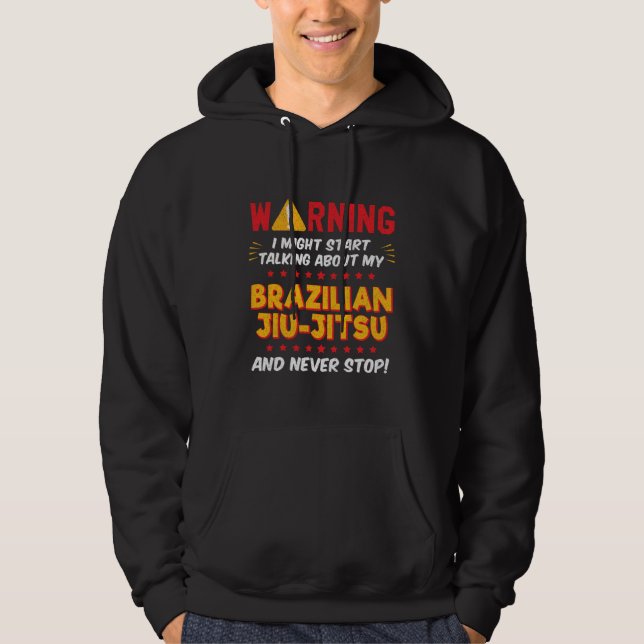 Brazilian Jiu Jitsu Saying Self Defense Joke Graph Hoodie (Framsida)