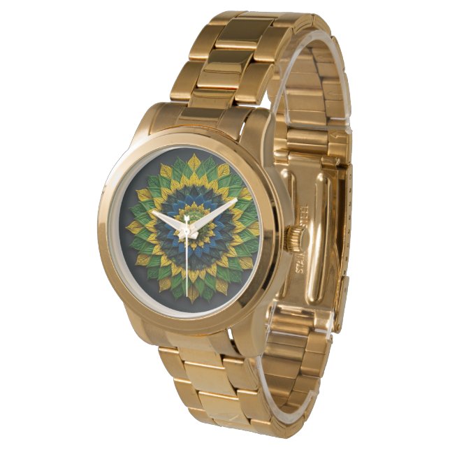 Brazilian Leaf Mandala - Watch Armbandsur (Vinklad)