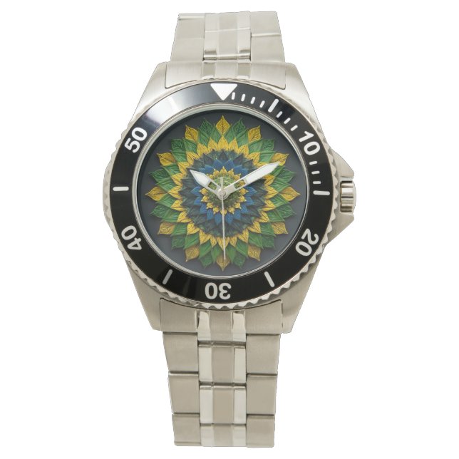 Brazilian Leaf Mandala - Watch Armbandsur (Framsida)
