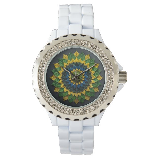 Brazilian Leaf Mandala - Watch Armbandsur (Framsida)
