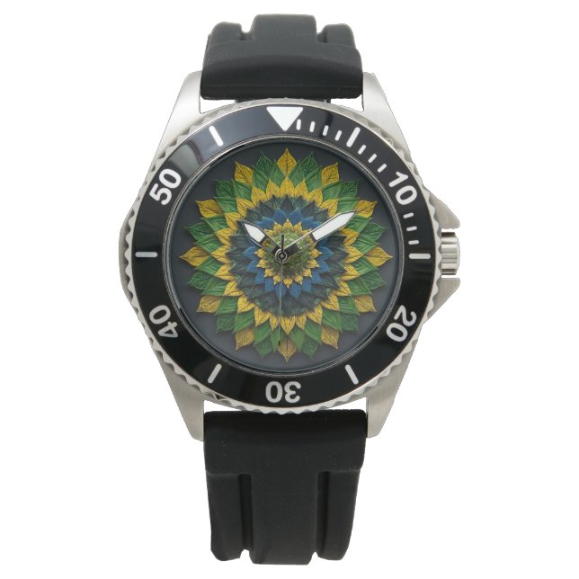 Brazilian Leaf Mandala - Watch Armbandsur (Framsida)