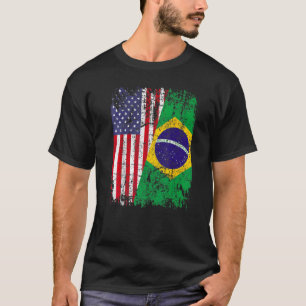 BRAZILIAN ROOTS Halamerikanska Flagga BRAZIL T Shirt