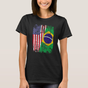 BRAZILIAN ROOTS Halamerikanska Flagga BRAZIL T Shirt