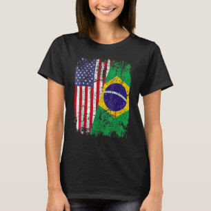 BRAZILIAN ROOTS Halamerikanska Flagga BRAZIL T Shirt