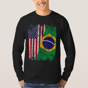 BRAZILIAN ROOTS Halamerikanska Flagga BRAZIL T Shirt
