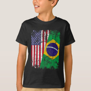 BRAZILIAN ROOTS Halamerikanska Flagga BRAZIL T Shirt