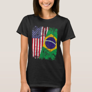 BRAZILIAN ROOTS Halamerikanska Flagga BRAZIL T Shirt