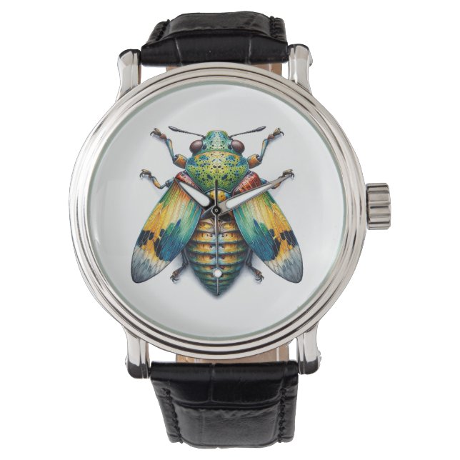 Brazilian Treehopper IREF1102 - Watercolor Armbandsur (Framsida)