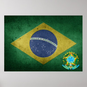 brazilisk flagga poster