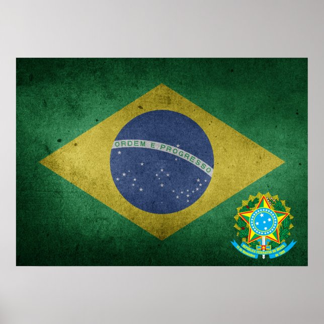 brazilisk flagga poster (Framsidan)
