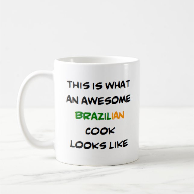 brazilisk kock, fantastisk kaffemugg (Vänster)