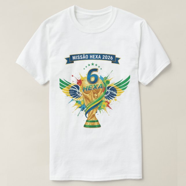 Brazil's Road to Hexa: World Cup 2026 Design T Shirt (Design framsida)
