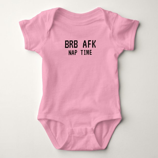 BRB - AFK Nap Time Online Gamer Baby Shirt T Shirt (Framsida)