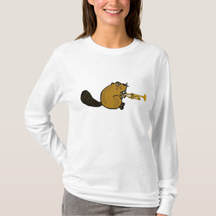 BRbäver som leker trumpetskjortan Tee