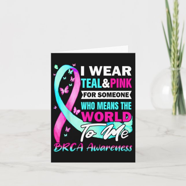 Brca Awareness Breast and Ovarian Cancer Support Kort (Framsida)