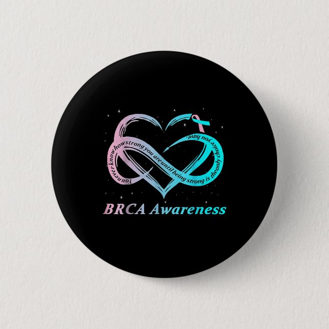 Brca Warrior Im Bra Breast Cancer Awareness Knapp (Framsida)