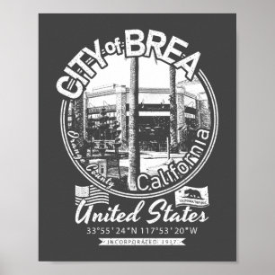 BREA CALIFORNIA - STADEN BREA CA POSTER