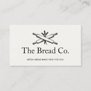 Bread Baker Bakery Chef Rolling Stift Visitkort