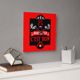 Bread Baker Fyrkantig Klocka