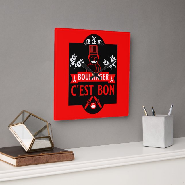 Bread Baker Fyrkantig Klocka (Kontor)