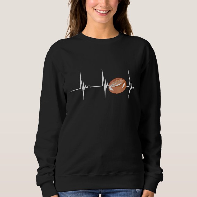 Bread Baker Heartslag Ekg Pulse Baking Pastry Chef T Shirt (Framsida)