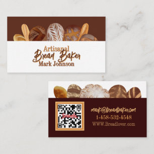 Bread Bakery Baker Visitkort