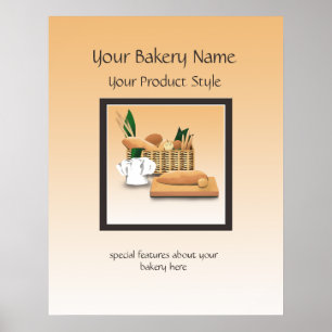 Bread Bakery Golv-tecken Poster