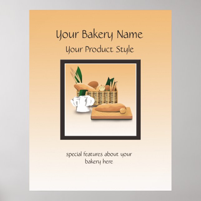 Bread Bakery Golv-tecken Poster (Framsidan)