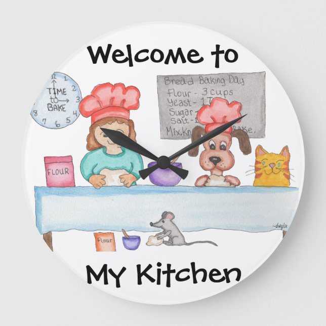 Bread Baking Stor Klocka (Framsida)