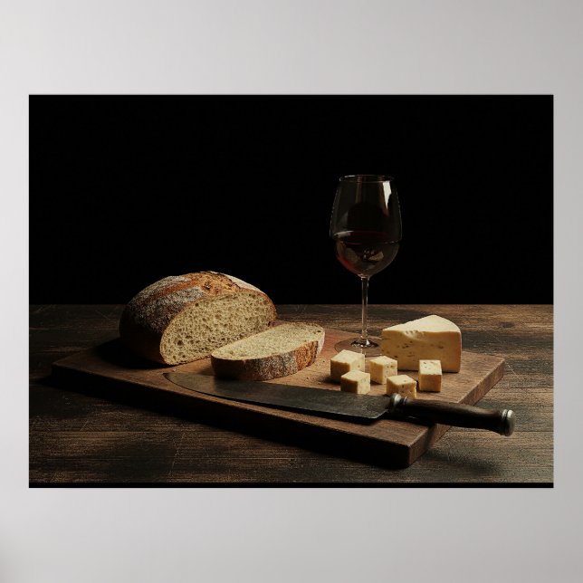Bread, Cheese, and Wine Poster (Framsidan)