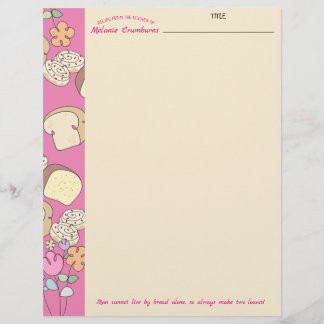 Bread cinnamon roll personlig recept letterhead