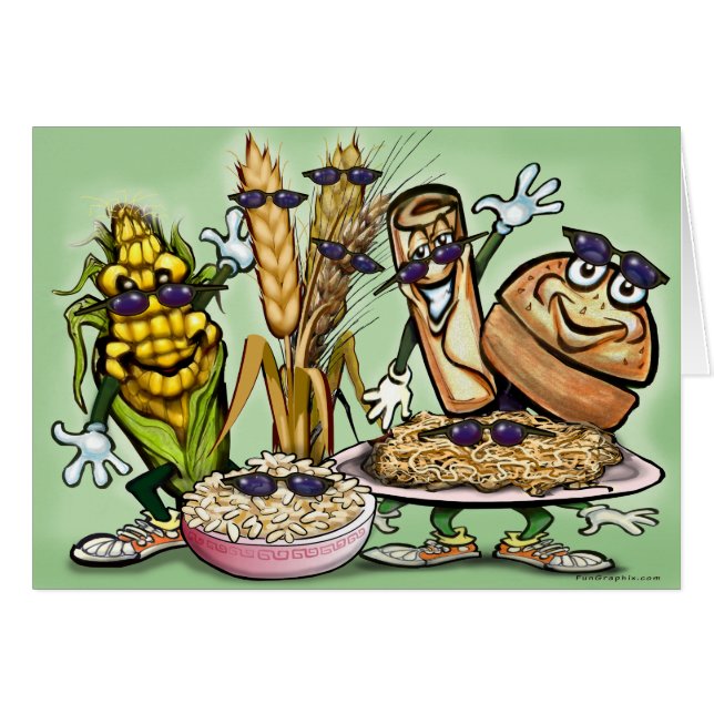 Bread Grain Food Group Hälsningskort (Framsidan Horizontal)