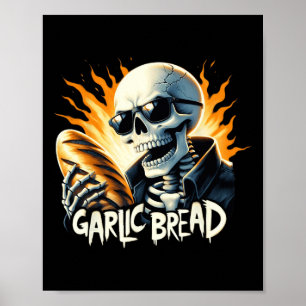 Bread Halloween Skeleton Bakery Baker Bread Älskar Poster