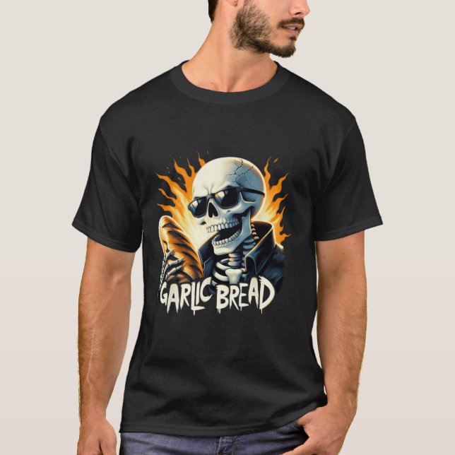 Bread Halloween Skeleton Bakery Baker Bread Älskar T Shirt (Framsida)