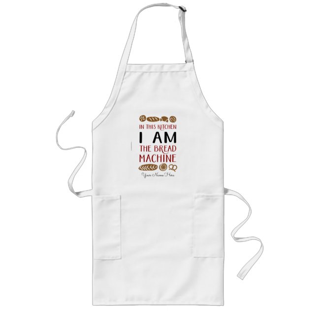 Bread Maskin Baking Långt Förkläde (Framsidan)