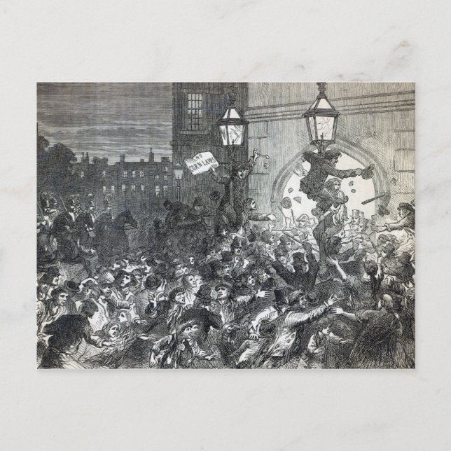 Bread Riot vid ingången till kammaren Vykort (Framsida)